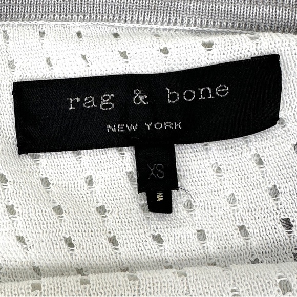 NWOT Rag & Bone Ariana White Perforated Pullover Sweater Size X-Small - Picture 7 of 10